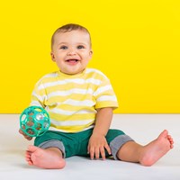 Bright Starts, Oball Rattle, Türkis - Flexibles und leicht Greifbares Design, für Kinder jeden Alters-3