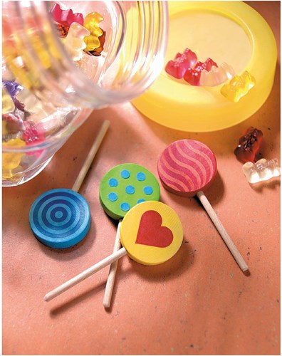 Haba Holzspielzeug Lutscher bunt - Biofino Set für Kinderküche