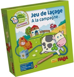 Haba Holzspielzeug Fädelspiel Bauernhof - Lernspiel für Kleinkinder