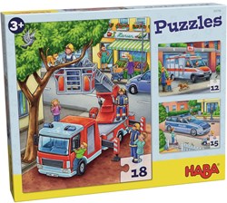 HABA Puzzles -Puzzles Police, pompiers, etc.