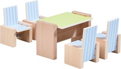 HABA Little Friends - Meubles pour maison de poupée Salle à manger