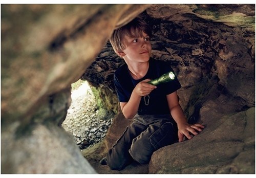Haba lampe de poche Terra Kids LED aluminium vert - lampe extérieure enfant-2
