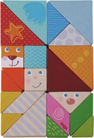 Haba puzzle Tangram coloré en bois 21 pièces pour enfants