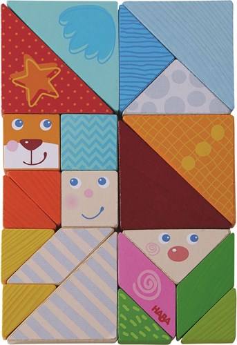 Haba puzzle Tangram coloré en bois 21 pièces pour enfants