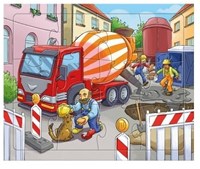 Haba puzzle véhicules de chantier - puzzle en carton pour enfants - set 3-en-1-3