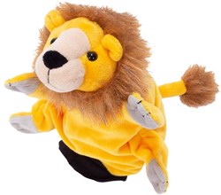 Beleduc marionnette lion peluche jouet théâtre