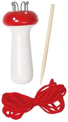Goki set champignon tricot en bois - jouet créatif pour enfants