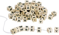 Goki perles alphabet en bois set de 300 perles jouet éducatif