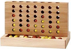 Goki Holzspiel Vier gewinnt - strategisches Familienspiel
