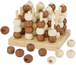 Goki Holz Strategiespiel Tic Tac Toe 3D - Lernspielzeug