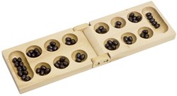Goki Holz Kalaha Spiel - Strategiespiel im klappbaren Format