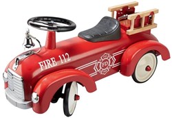 Goki porteur - camion de pompier - jouet véhicule en métal