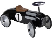Goki Voiture à pousser rétro noire - Véhicule en métal pour enfants