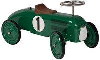 Goki Rutscherfahrzeug retro grün - Metallauto für Kinder