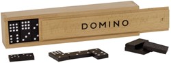 Goki Domino Spiel Holzbox 55 Steine klassisches Spielzeug