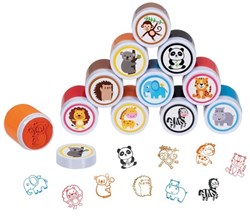 Goki Stempelset Tiere - kreatives Spielzeug für Kinder