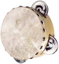 Goki tambourin instrument de musique en bois avec 3 clochettes pour enfants