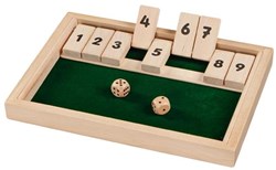Goki Shut the box Holz Würfelspiel Lernspiel Gesellschaftsspiel