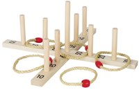 Goki Holz Ringwurfspiel - klassisches Spielzeug für drinnen und draußen