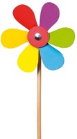 Goki Holz Windmühle Blume - buntes Gartenspielzeug
