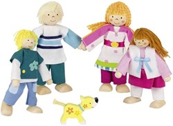 Goki famille de poupées maison de poupée set de poupées articulées multicolore