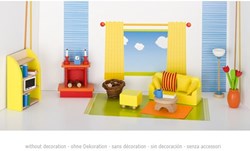 Goki ensemble de meubles salon maison de poupée - accessoires bois 24 pièces