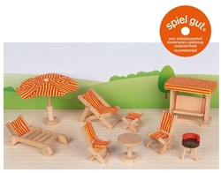 Goki maison de poupée mobilier de jardin - meubles de jardin en bois