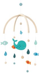Goki Mobile - Wal Holz Baby Mobile bunt