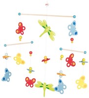 Goki Holz Mobile Insekten - bunte Babyzimmer Dekoration 43x42 cm