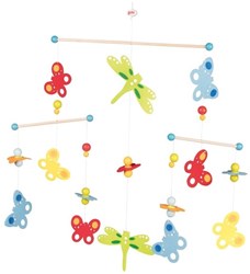 Goki Holz Mobile Insekten - bunte Babyzimmer Dekoration 43x42 cm