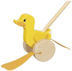 Goki jouet à pousser canard en bois pour tout-petits et enfants