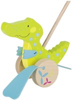 Goki crocodile à pousser en bois Susibelle - jouet éducatif
