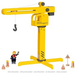 Goki Holz-Baukran - Spielzeugkran für Kinder 56cm