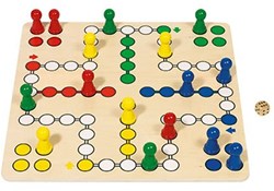Goki jeu de société - Ludo jeu familial classique 45x45cm carton