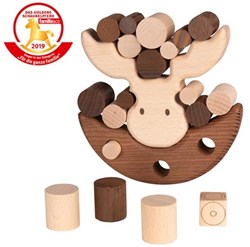 Goki Balancierspiel Elch - Holz Gleichgewichtsspiel Lernspielzeug