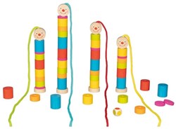 Goki Lernspiel Little Caterpillar - buntes Fädelspiel für Kinder