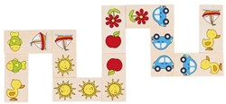 Goki Holz Domino Spiel - Bunte Dominosteine für Kinder