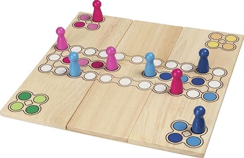 Goki Holz Ludo Spiel - variables Brettspiel für Kinder-2