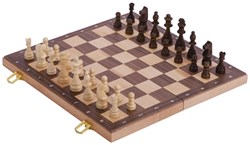 Goki Holz Schachspiel - strategisches Brettspiel im Koffer