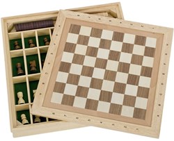 Goki Holzspieleset Schachspiel und Mühlespiel Reisespiel