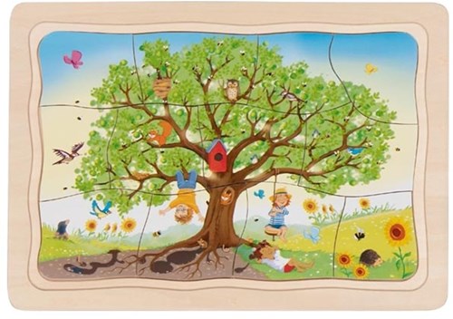 Goki Holzpuzzle Apfelbaum - Lernspielzeug 32 Teile für Kinder-2
