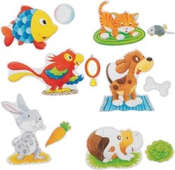 Goki-Puzzle-Set Haustiere - 24 Teile