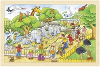 Goki Holzpuzzle Zoo - Legespiel 24 Teile FSC Holz