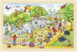 Goki Holzpuzzle Zoo - Legespiel 24 Teile FSC Holz