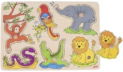 Goki puzzle en bois - animaux - 6 pièces - certifié FSC