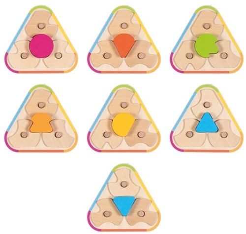 Goki jeu éducatif Find the shape - jouet puzzle stimulant pour enfants-2