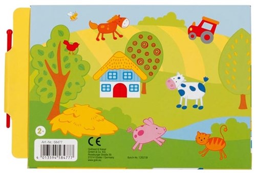 Goki magische Maltafel Karton Bauernhof 19x13cm Spielzeug-2