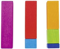 Goki bâtonnets de calcul jouet éducatif en bois 100 pièces coloré-2