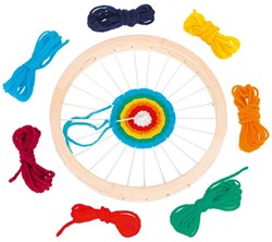 Goki métier à tisser rond jouet créatif en bois tissage