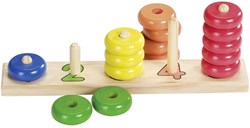 Goki puzzle à empiler en bois apprendre à compter jouet coloré